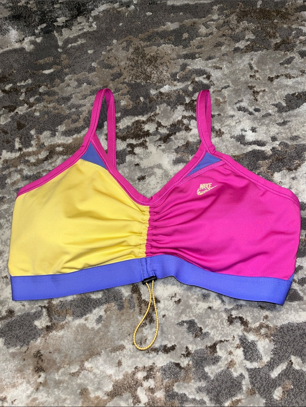 Colorblock Nike Dri-Fit Women’s Sports Bra Workout Top Womens XL